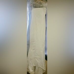Elegant Ivory Square Neck Cami Wedding Dress